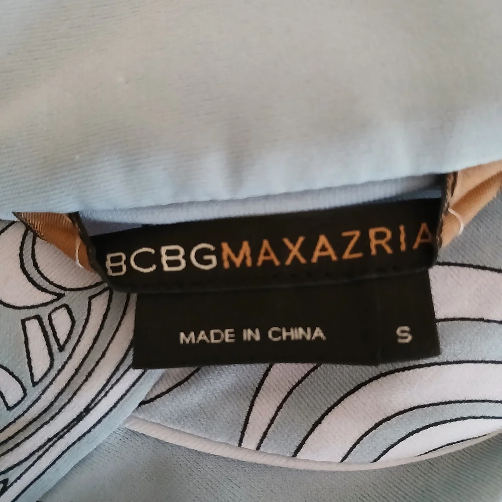 BCBGMaxAzria Light Blue & White Printed Dress - Picture 4 of 4